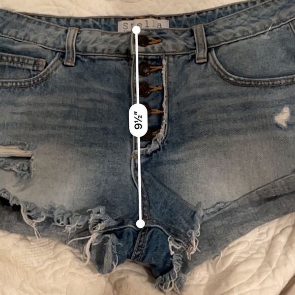 Stella Laguna Beach button jean distressed shorts - Picture 11 of 11